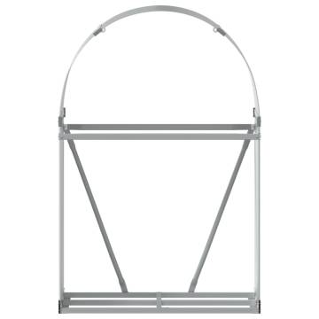 Light Grey Log Holder - Durable Galvanised Steel | HiPo Market