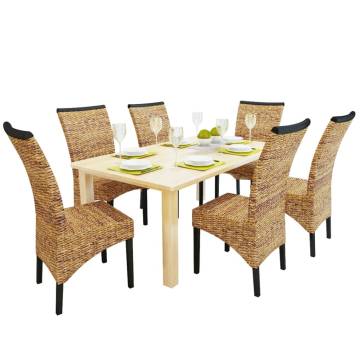 Stylish 6-Piece Dining Chairs Set | Abaca & Mango Wood