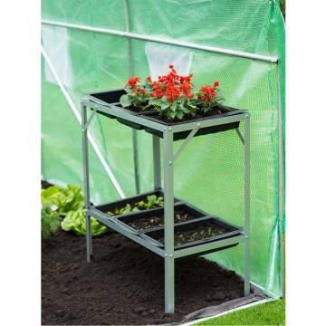 Nature Potting Table - Galvanised Steel | 77 x 40 x 77 cm