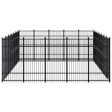 Outdoor Dog Kennel Steel - 32.26 m² for Safe Play & Exercise