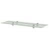 Floating Shelves 2 pcs Glass 80x10 cm 8 mm Colour white Size 80 x 10 cm Quantity in Package 2 Number of Pieces 1 