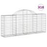 Arched Gabion Baskets - 18 pcs Galvanised Iron | HipoMarket