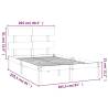 White Solid Wood Bed Frame 200x200 cm | Hipo Market