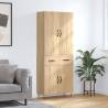 Highboard Sonoma Oak 69.5x34x180 cm Engineered Wood Colour sonoma oak Quantity in Package 1 Model 2 doors 2 drawers 