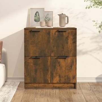 Stylish Smoked Oak Sideboard - 60x30x70 cm Engineered Wood