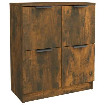 Stylish Smoked Oak Sideboard - 60x30x70 cm Engineered Wood