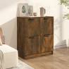 Stylish Smoked Oak Sideboard - 60x30x70 cm Engineered Wood