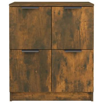 Stylish Smoked Oak Sideboard - 60x30x70 cm Engineered Wood