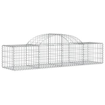 Arched Gabion Baskets - 11 pcs Galvanised Iron | HipoMarket