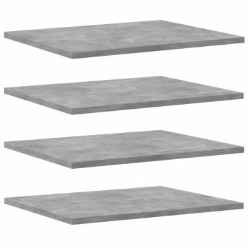 Bookshelf Boards 8 pcs Concrete Grey | Storage Solution