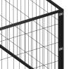 Dog Kennel Black 20 m² Steel - Durable & Secure