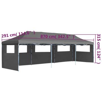 Folding Pop-up Party Tent 3x9m Anthracite | Hipomarket UK