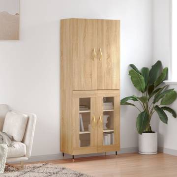 Highboard Sonoma Oak 69.5x34x180 cm | Stylish Storage Solution