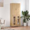 Highboard Sonoma Oak 69.5x34x180 cm Engineered Wood Colour sonoma oak Quantity in Package 1 Model 2 glass doors 