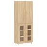 Highboard Sonoma Oak 69.5x34x180 cm | Stylish Storage Solution