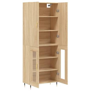 Highboard Sonoma Oak 69.5x34x180 cm | Stylish Storage Solution