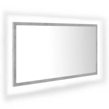 LED Bathroom Mirror Concrete Grey - Stylish & Functional