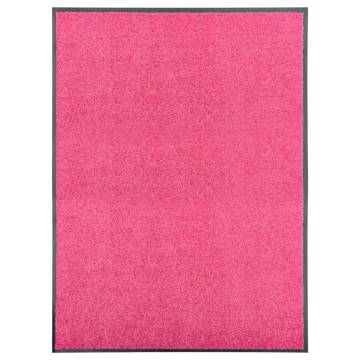 Washable Pink Doormat 90x120 cm | Durable & Non-Slip