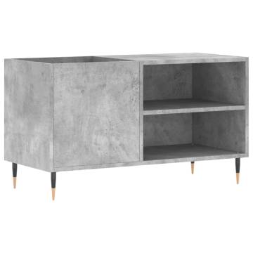 Concrete Grey Record Cabinet - Durable Vinyl Storage 85x38x48 cm