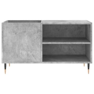 Concrete Grey Record Cabinet - Durable Vinyl Storage 85x38x48 cm