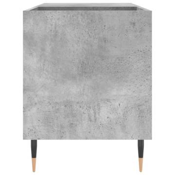 Concrete Grey Record Cabinet - Durable Vinyl Storage 85x38x48 cm