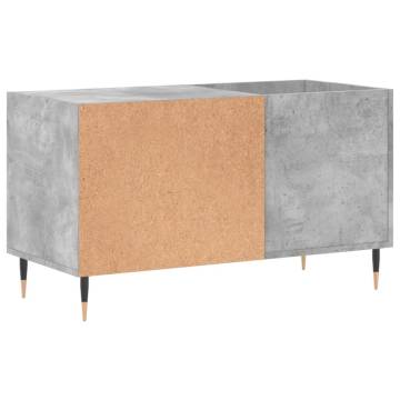 Concrete Grey Record Cabinet - Durable Vinyl Storage 85x38x48 cm