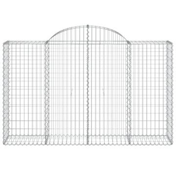 Arched Gabion Baskets - 20 pcs Galvanised Iron | HipoMarket