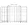 Arched Gabion Baskets - 20 pcs Galvanised Iron | HipoMarket