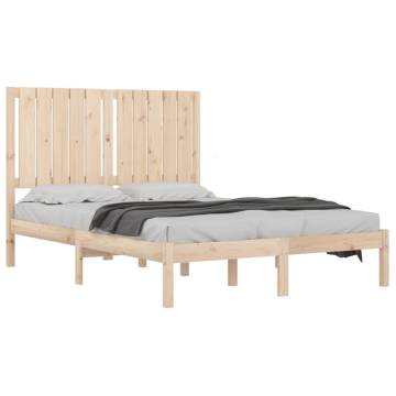 Solid Wood Pine Bed Frame 120x200 cm - Modern & Sturdy