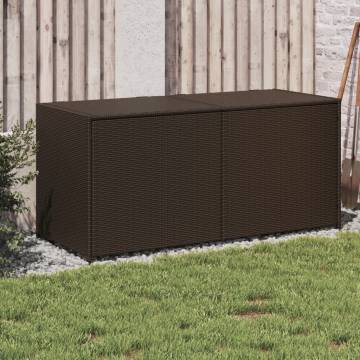 Garden Storage Box Brown 283L Poly Rattan | Durable & Stylish