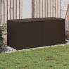 Garden Storage Box Brown 283L Poly Rattan Colour brown Size 120 x 50 x 56 cm 