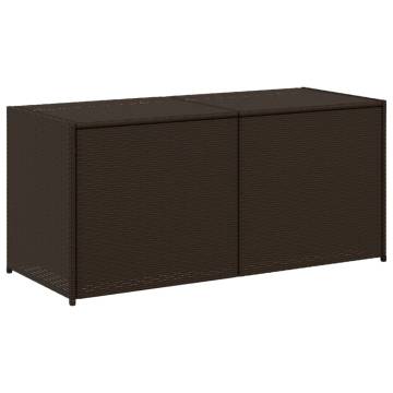 Garden Storage Box Brown 283L Poly Rattan | Durable & Stylish