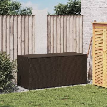 Garden Storage Box Brown 283L Poly Rattan | Durable & Stylish