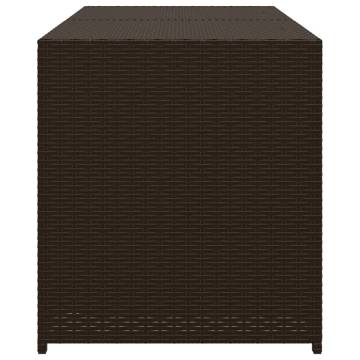 Garden Storage Box Brown 283L Poly Rattan | Durable & Stylish