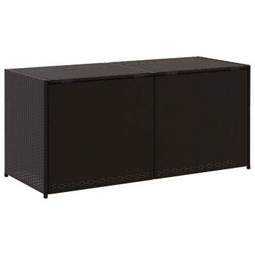 Garden Storage Box Brown 283L Poly Rattan | Durable & Stylish