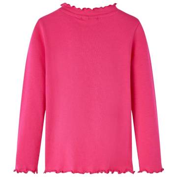 Bright Pink Kids' Long Sleeve T-shirt - Age 9-10 | HipoMarket