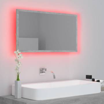 LED Bathroom Mirror Concrete Grey - Stylish & Functional