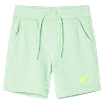 Kids' Shorts with Drawstring - Bright Green (Size 140)