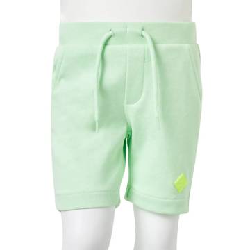 Kids' Shorts with Drawstring - Bright Green (Size 140)