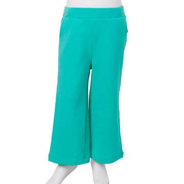 Kids' Wide Leg Pants in Mint - Comfortable & Stylish (Size 104)