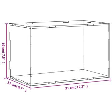 Transparent Acrylic Display Box 31x17x19 cm - Hipo Market