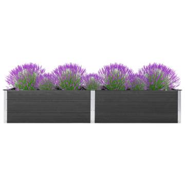 Garden Raised Bed 300x100x54 cm WPC Grey - Durable Planter