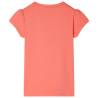 Kids' Coral T-shirt with Cap Sleeves - Size 128