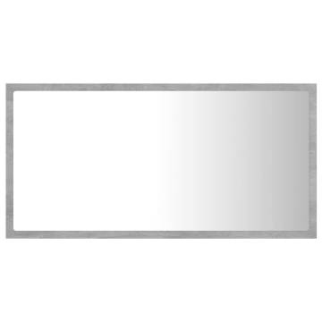 LED Bathroom Mirror Concrete Grey - Stylish & Functional