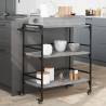 Kitchen Trolley Grey Sonoma 81.5x41x92.5 cm Engineered Wood Colour grey sonoma 