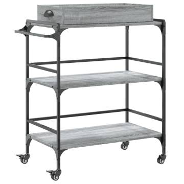 Kitchen Trolley Grey Sonoma - Stylish & Practical Storage