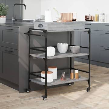 Kitchen Trolley Grey Sonoma - Stylish & Practical Storage