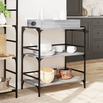 Kitchen Trolley Grey Sonoma - Stylish & Practical Storage