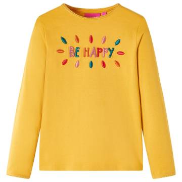 Kids' Long Sleeve T-Shirt Dark Ochre - Size 104 | HipoMarket