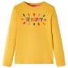 Kids' Long Sleeve T-Shirt Dark Ochre - Size 104 | HipoMarket